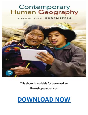 Contemporary Human Geography 5th Edition PDF