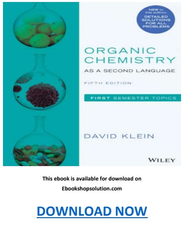Organic Chemistry as a Second Language 5th Edition PDF