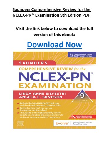 Saunders Comprehensive Review for the NCLEX-PN® Examination 9th Edition