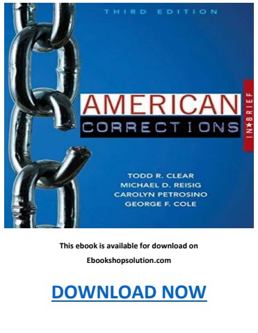 American Corrections in Brief 3rd Edition PDF