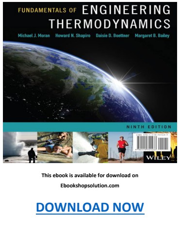 Fundamentals of Engineering Thermodynamics 9th Edition PDF