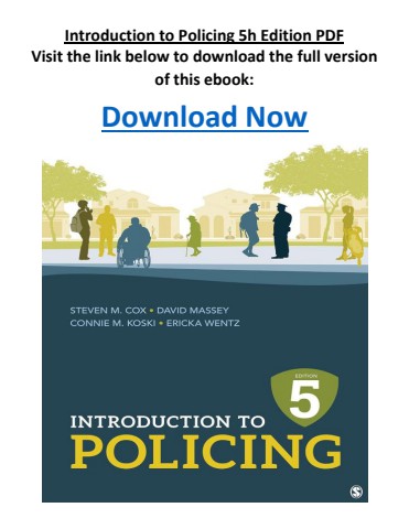 Introduction to Policing 5h Edition PDF