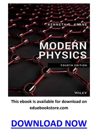 Modern Physics Krane 4th Edition Pdf