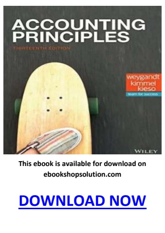Accounting Principles 13th Edition PDF