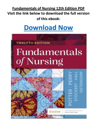 Fundamentals of Nursing 12th Edition PDF