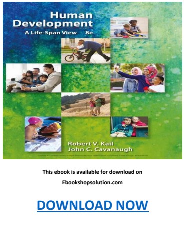 Human Development A Life-Span View 8th Edition PDF