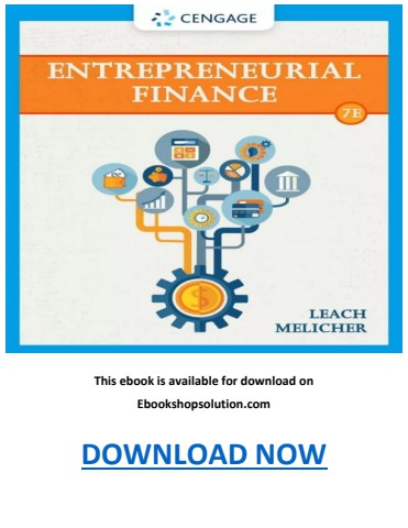 Entrepreneurial Finance 7th Edition PDF