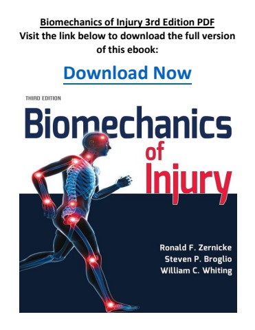Biomechanics of Injury 3rd Edition PDF