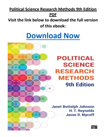 Political Science Research Methods 9th Edition PDF