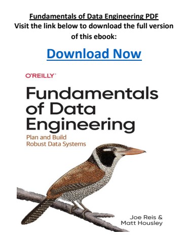 Fundamentals of Data Engineering PDF