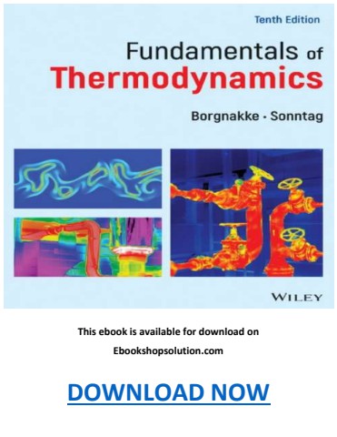 Fundamentals of Thermodynamics 10th Edition PDF