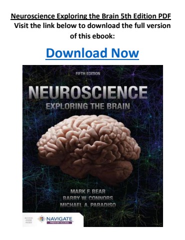 Neuroscience Exploring the Brain 5th Edition PDF