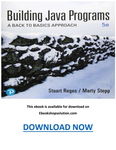 Building Java Programs 5th Edition PDF