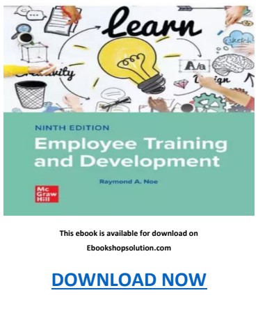 Employee Training and Development 9th Edition PDF