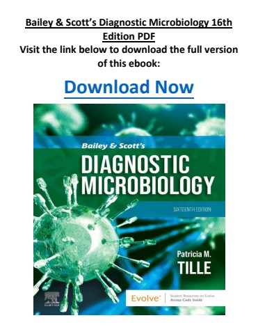 Bailey & Scott’s Diagnostic Microbiology 16th Edition PDF