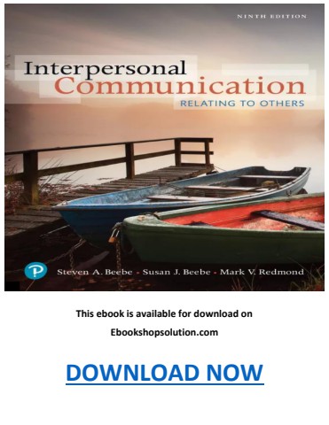 Interpersonal Communication Relating to Others 9th Edition PDF