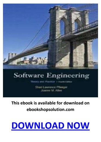 software engineering theory and practice 4th edition pdf