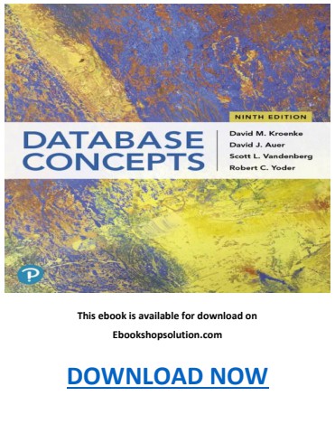 Database Concepts 9th Edition PDF