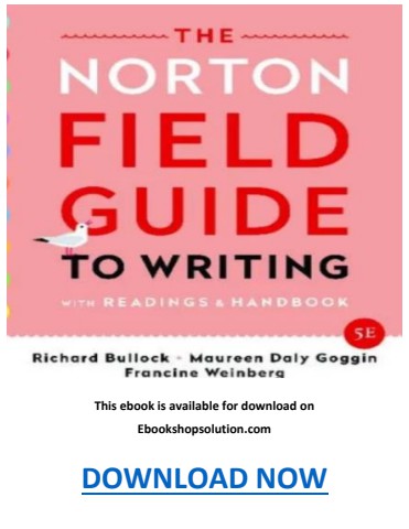 The Norton Field Guide to Writing 5th Edition PDF