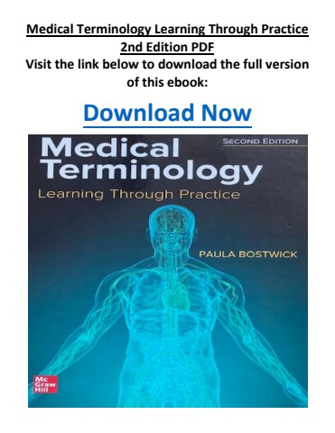 Medical Terminology Learning Through Practice 2nd Edition PDF