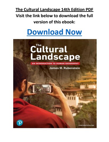 The Cultural Landscape 14th Edition PDF