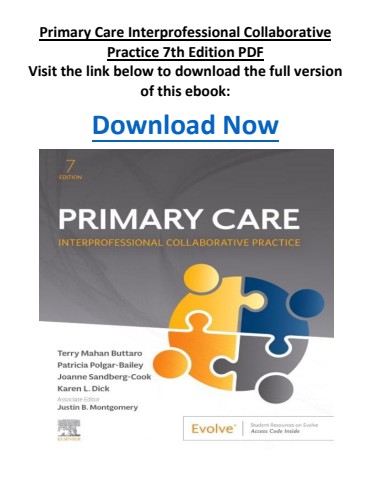 Primary Care Interprofessional Collaborative Practice 7th Edition PDF