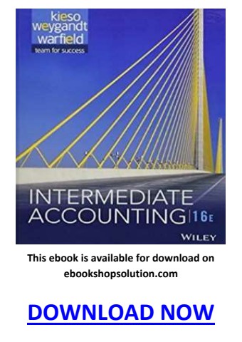 Intermediate Accounting 16th Edition PDF