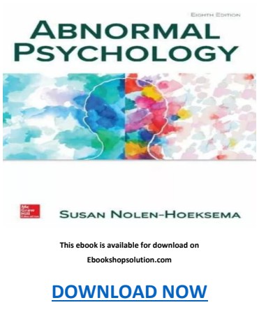 Abnormal Psychology 8th Edition PDF