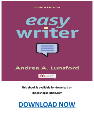 EasyWriter 8th Edition PDF