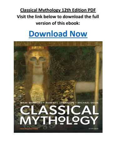 Classical Mythology 12th Edition