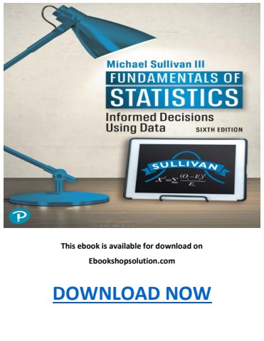 Fundamentals of Statistics 6th Edition Sullivan PDF