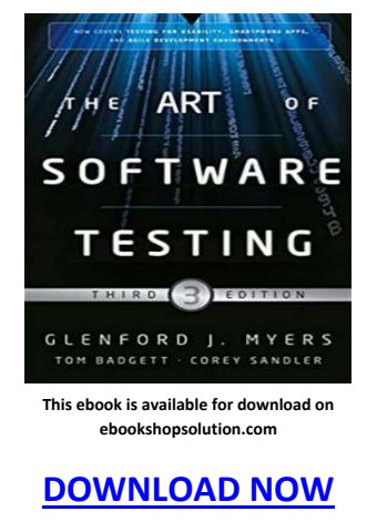 The Art of Software Testing 3rd Edition PDF