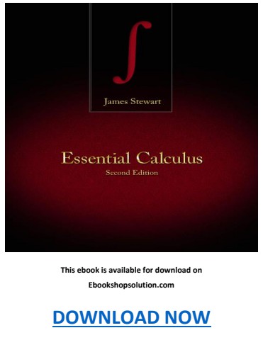 Essential Calculus 2nd Edition PDF