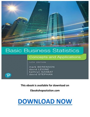 Basic Business Statistics 14th Edition PDF