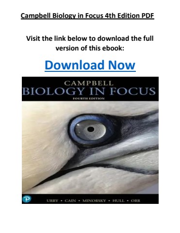 Campbell Biology in Focus 4th Edition