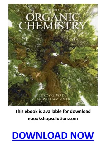 organic chemistry wade 9th edition PDF