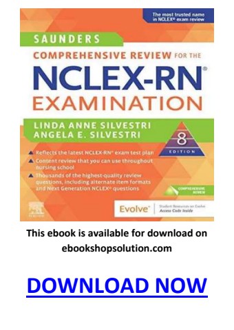 Saunders Comprehensive Review for the NCLEX-RN Examination 8th Edition PDF