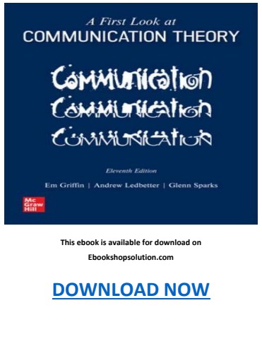 A First Look at Communication Theory 11th Edition PDF