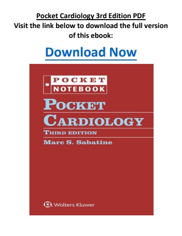 Pocket Cardiology 3rd Edition PDF