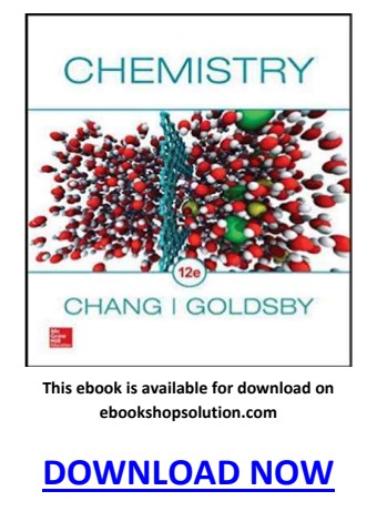 Raymond Chang Chemistry 12th Edition PDF