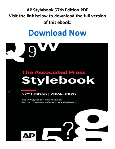 AP Stylebook 57th Edition PDF