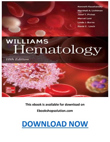 Williams Hematology 10th Edition PDF