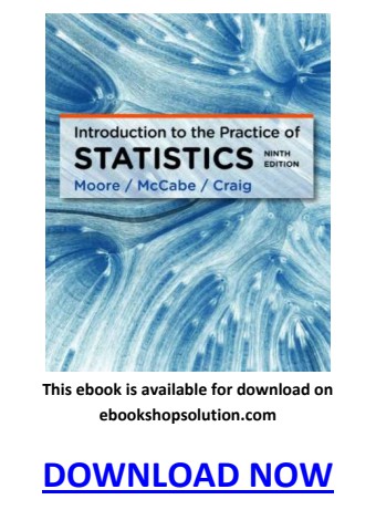 Introduction to the Practice of Statistics 9th Edition PDF