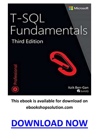 T-SQL Fundamentals 3rd Edition PDF