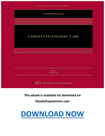 Chemerinsky Constitutional Law 6th Edition PDF