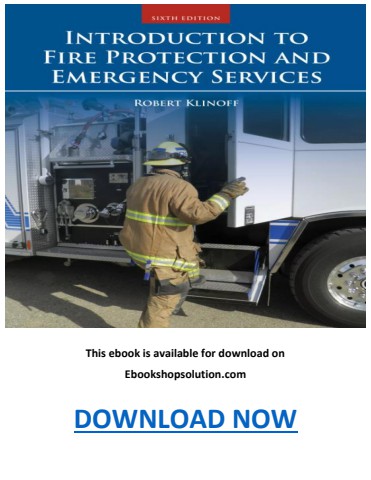 Introduction to Fire Protection and Emergency Services 6th Edition PDF