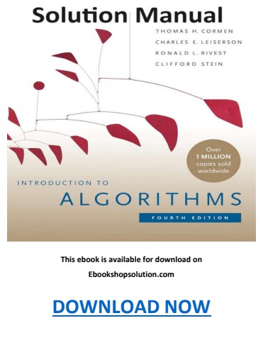 Introduction to Algorithms 4th Edition Solutions PDF