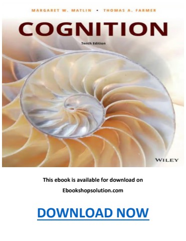 Cognition 10th Edition Farmer Matlin PDF