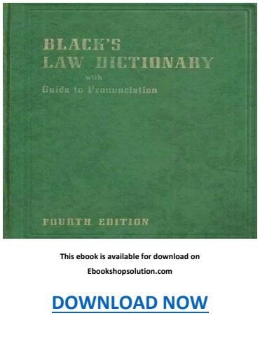 Black’s Law Dictionary 4th Edition PDF