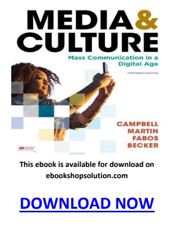 Media and Culture 13th Edition PDF